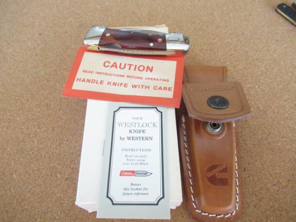  Western  Coleman Lock Back Wood Handles 
