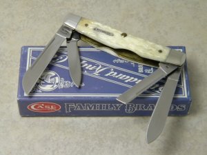 Case Family Brands Standard Knife Co. USA 2009 Natural Bone 64052 SS Congress Knife in Box 1st Run