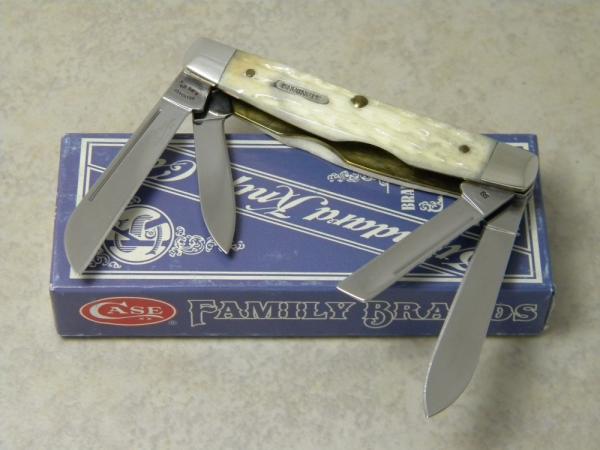 Case Family Brands Standard Knife Co. USA 2009 Natural Bone 64052 SS Congress Knife in Box 1st Run Case Family Brands Standard Knife Co. USA 2009 Natural Bone 64052 SS Congress Knife in Box 1st Run