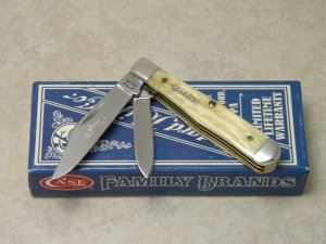 Case Family Standard Knife Co. USA 2009 Natural Bone 6225 1/2 SS Coke Bottle Knife in Box 1st Run