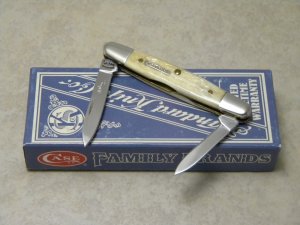Case Family Brands Standard Knife Co. USA 2009 Natural Bone 06263 SS Eisenhower Knife in Box 1st Run