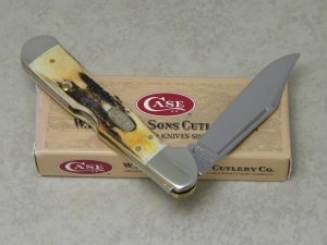 Case XX USA 2 Dot (1998) Genuine Stag 51549L SS Copperlock Knife in Box