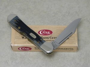 Case XX USA 1 Dot (1999) Dark Black Bone DB 61549L SS Copperlock Knife in Box