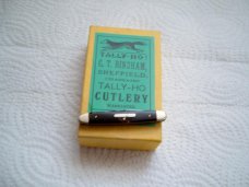 TALLEY-HO BINGHAM SHEFIELD BOX AND 4 BLADE TORTISE KNIFE