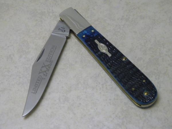 Case XX USA 2 Dot (1998) Blue Bone Daddy Barlow Knife