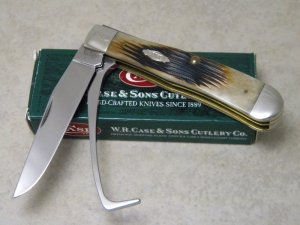 Case XX USA 2007 Amber Bone 6254 HP SS Equestrian Knife in Box