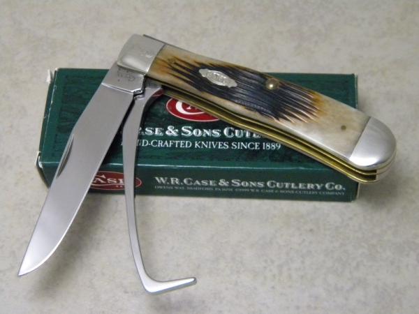 Case XX USA 2007 Amber Bone 6254 HP SS Equestrian Knife in Box