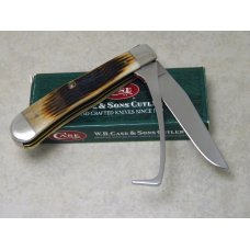 Case XX USA 2007 Amber Bone 6254 HP SS Equestrian Knife in Box
