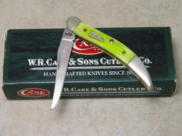 Case USA 2009 Lime Green Bone 1st Run 610096 SS Tiny Toothpick Knife in Box Case USA 2009 Lime Green Bone 1st Run 610096 SS Tiny Toothpick Knife in Box