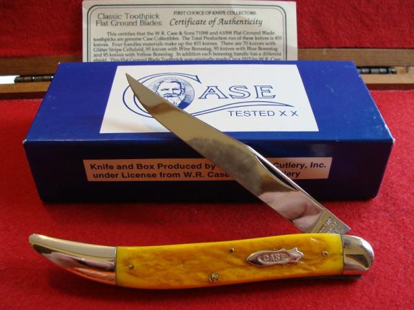 Case Classic Yellow Bone 61098 SAB Large Toothpick Case Classic Yellow Bone 61098 SAB Large Toothpick