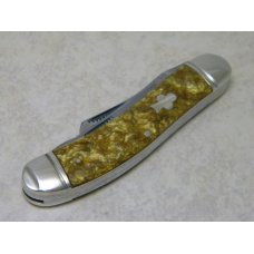 Bulldog Brand Solingen Germany Pit Bulls Trade Mark Gold Marbled Cuttin Horse Sowbelly Knife c.1993 Bulldog Brand Solingen Germany Pit Bulls Trade Mark Gold Marbled Cuttin Horse Sowbelly Knife c.1993