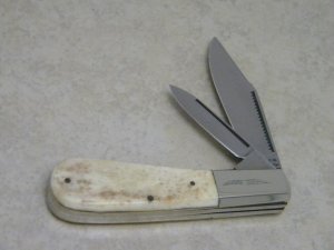 Parker Cut. Co. Surgical Steel Japan Smooth Bone Eagle Brand Curved Frame Barlow Knife