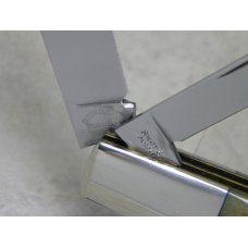 Schatt & Morgan Titusville PA by Queen Cutlery USA Bone 042269 Barlow Knife Schatt & Morgan Titusville PA by Queen Cutlery USA Bone 042269 Barlow Knife