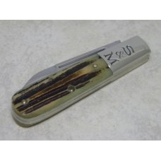 Schatt & Morgan Titusville PA by Queen Cutlery USA Bone 042269 Barlow Knife Schatt & Morgan Titusville PA by Queen Cutlery USA Bone 042269 Barlow Knife
