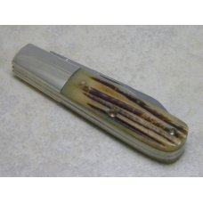 Schatt & Morgan Titusville PA by Queen Cutlery USA Bone 042269 Barlow Knife Schatt & Morgan Titusville PA by Queen Cutlery USA Bone 042269 Barlow Knife