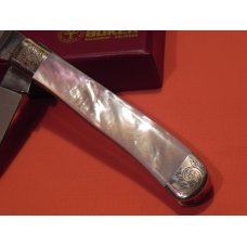 Boker "Cinch" Trapper Mdl# 2525P w/ Flawless and Fiery Mother of Pearl Handles Scroll Bolsters -WOW Boker "Cinch" Trapper Mdl# 2525P w/ Flawless and Fiery Mother of Pearl Handles Scroll Bolsters -WOW