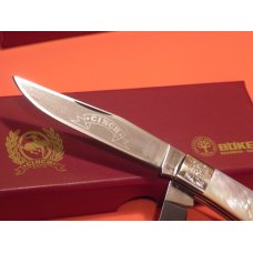 Boker "Cinch" Trapper Mdl# 2525P w/ Flawless and Fiery Mother of Pearl Handles Scroll Bolsters -WOW Boker "Cinch" Trapper Mdl# 2525P w/ Flawless and Fiery Mother of Pearl Handles Scroll Bolsters -WOW