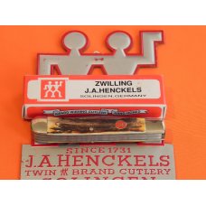 Vintage, NOS, J A Henckels 2 Blade Trapper with Premium Stag Handles & Blade Etch +Orig Box Vintage, NOS, J A Henckels 2 Blade Trapper with Premium Stag Handles & Blade Etch +Orig Box