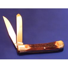 Vintage, NOS, J A Henckels 2 Blade Trapper with Premium Stag Handles & Blade Etch +Orig Box Vintage, NOS, J A Henckels 2 Blade Trapper with Premium Stag Handles & Blade Etch +Orig Box