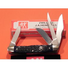 Vintage Zwilling J A Henckels 4 Blade Stockman w/ Blue Pick Bone Handles +Orig -Mdl# - HK-25-BP Vintage Zwilling J A Henckels 4 Blade Stockman w/ Blue Pick Bone Handles +Orig -Mdl# - HK-25-BP