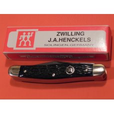 Vintage Zwilling J A Henckels 4 Blade Stockman w/ Blue Pick Bone Handles +Orig -Mdl# - HK-25-BP Vintage Zwilling J A Henckels 4 Blade Stockman w/ Blue Pick Bone Handles +Orig -Mdl# - HK-25-BP