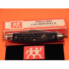Vintage Zwilling J A Henckels 4 Blade Stockman w/ Blue Pick Bone Handles +Orig -Mdl# - HK-25-BP Vintage Zwilling J A Henckels 4 Blade Stockman w/ Blue Pick Bone Handles +Orig -Mdl# - HK-25-BP