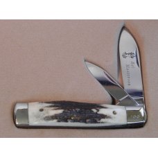 Taylor Cutlery The Good Guys Wyatt Earp, Bat Masterson Theme -Gunstock PocketKnife w Great Pres Stag Taylor Cutlery The Good Guys Wyatt Earp, Bat Masterson Theme -Gunstock PocketKnife w Great Pres Stag