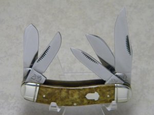 Bulldog Brand Solingen Germany "No Etch" Gold Dust 5 Blade Sowbelly Knife c.1993