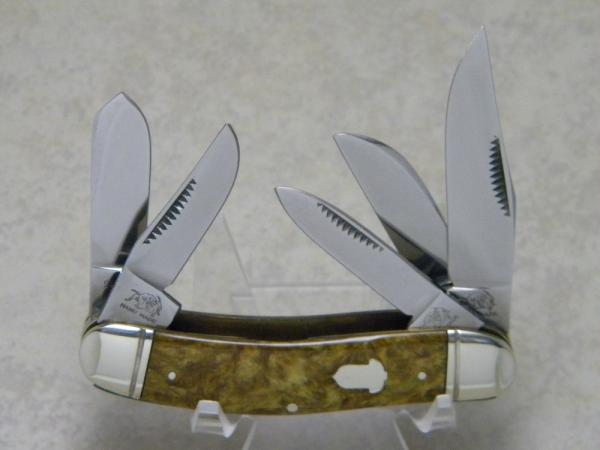 Bulldog Brand Solingen Germany "No Etch" Gold Dust 5 Blade Sowbelly Knife c.1993 Bulldog Brand Solingen Germany "No Etch" Gold Dust 5 Blade Sowbelly Knife c.1993