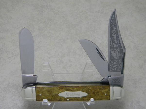 Bulldog Brand Solingen Germany 1993 Marbled Cattle King Large Stockman Knife Bulldog Brand Solingen Germany 1993 Marbled Cattle King Large Stockman Knife