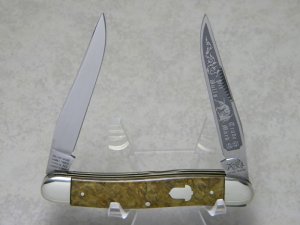 Bulldog Brand Solingen Germany Pit Bulls Trade Mark Marbled Muskrat Knife 