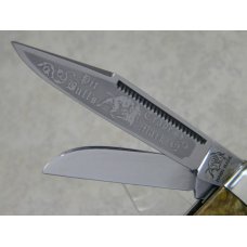 Bulldog Brand Solingen Germany Pit Bulls Trade Mark Marbled Stockman Knife c.1993 Bulldog Brand Solingen Germany Pit Bulls Trade Mark Marbled Stockman Knife c.1993