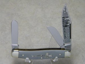 Vintage Boker Solingen, Germany 7474 Jefferson Davis Commemorative Stockman Knife c.1979