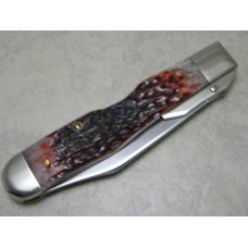 Case XX USA 2002 Cranberry Bone 6111 1/2L SS Cheetah Knife - New in Tin Case XX USA 2002 Cranberry Bone 6111 1/2L SS Cheetah Knife - New in Tin