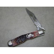 Case XX USA 2002 Cranberry Bone 6111 1/2L SS Cheetah Knife - New in Tin Case XX USA 2002 Cranberry Bone 6111 1/2L SS Cheetah Knife - New in Tin
