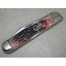 Case XX USA 2002 Cranberry Bone 6111 1/2L SS Cheetah Knife - New in Tin Case XX USA 2002 Cranberry Bone 6111 1/2L SS Cheetah Knife - New in Tin