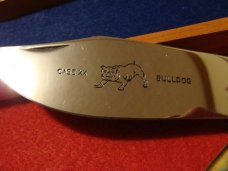 Case Classic Bulldog Clasp Green Bone Handles  G61072