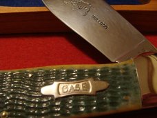 Case Classic Bulldog Clasp Green Bone Handles  G61072