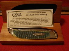 Case Classic Bulldog Clasp Green Bone Handles  G61072