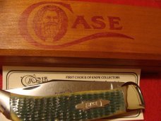 Case Classic Bulldog Clasp Green Bone Handles  G61072
