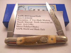 2012 AAPK Club Knife Canal Street Muskrat American Elk 