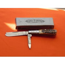 Vintage Boker 495-ST (Tree Brand) 2 Blade Barlow with Presentation Stag Handles! NOS with Orig Box Vintage Boker 495-ST (Tree Brand) 2 Blade Barlow with Presentation Stag Handles! NOS with Orig Box