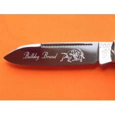 WOW 2007 Bulldog Brand HAND MADE Barlow PROTOTYPE! with FANTASTIC ABALONE Handles +Box -WOW WOW 2007 Bulldog Brand HAND MADE Barlow PROTOTYPE! with FANTASTIC ABALONE Handles +Box -WOW