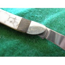 Mint White-Black lines Knife B.M.I. Cut Co USA Peanut Knife Mint White-Black lines Knife B.M.I. Cut Co USA Peanut Knife