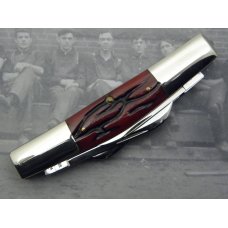 Schatt & Morgan File & Wire, 044431, Four Blade Congress: worm groove bone handles Schatt & Morgan File & Wire, 044431, Four Blade Congress: worm groove bone handles