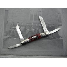 Schatt & Morgan File & Wire, 044431, Four Blade Congress: worm groove bone handles Schatt & Morgan File & Wire, 044431, Four Blade Congress: worm groove bone handles