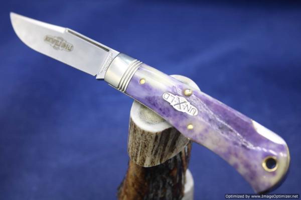 Great Eastern Cutlery 721116LB Violet Pioneer Bone Cody Scout Knife. #1929 Great Eastern Cutlery 721116LB Violet Pioneer Bone Cody Scout Knife. #1929