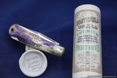 Great Eastern Cutlery 721116LB Violet Pioneer Bone Cody Scout Knife. #1929 Great Eastern Cutlery 721116LB Violet Pioneer Bone Cody Scout Knife. #1929