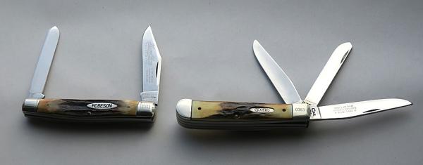 Stag Knife Set from IBCA 1995 Case 5354 Three Blade Trapper Robeson Shuredge Moose Mint Stag Knife Set from IBCA 1995 Case 5354 Three Blade Trapper Robeson Shuredge Moose Mint