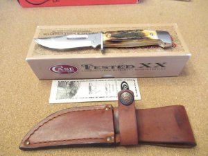 Case XX Stag Handle Fixed Blade  Pattern # 578-3 1/2 SS